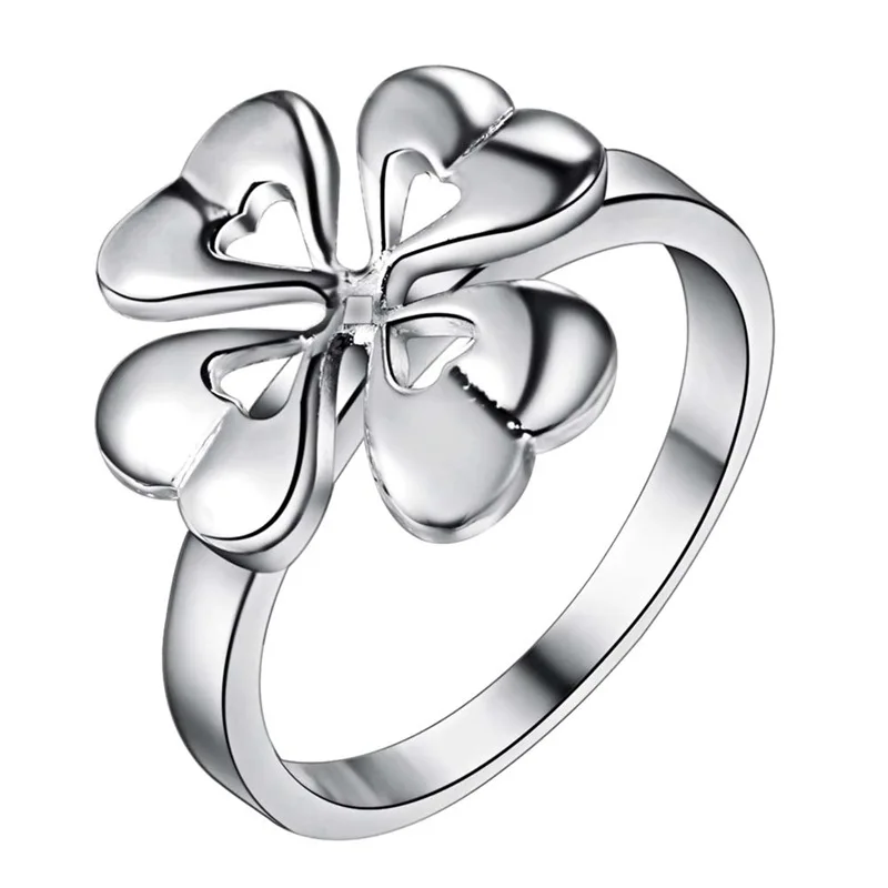 

2016 Lucky Rings Fashion Clover Shape Ring For Women Men Party AR192
