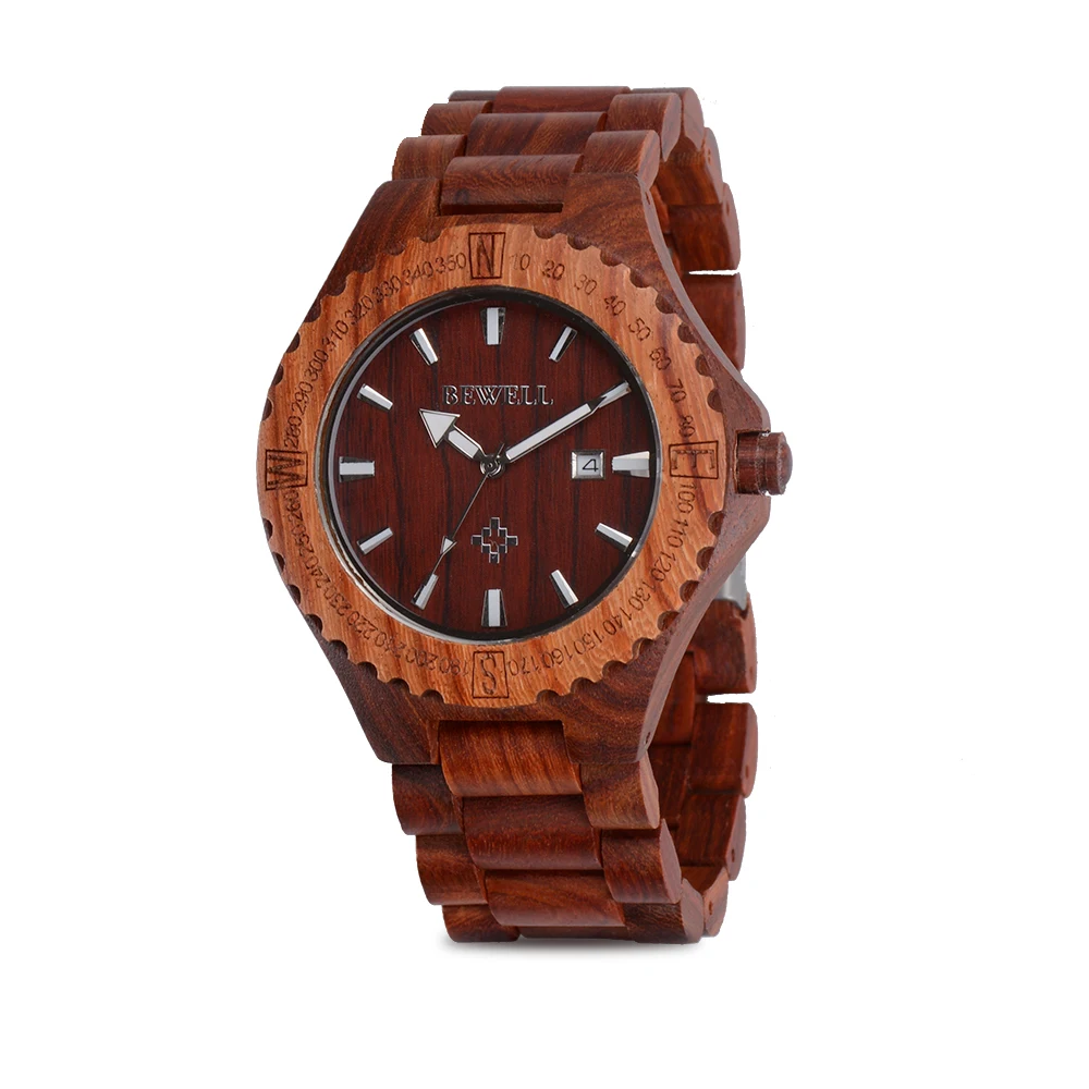 BEWELL WOODEN WATCH