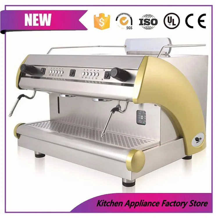 Double nozzle commercial Semi automatic coffee maker Espresso machine