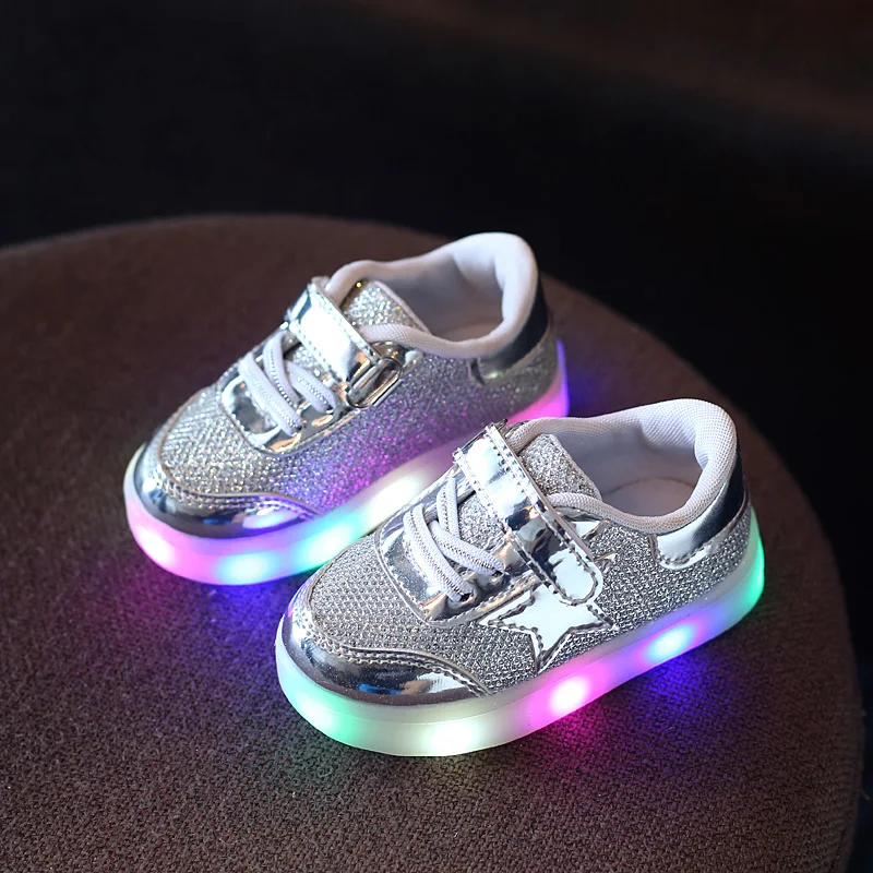Children Shoes With Light Boys Girls Sport Running Light Led Shoes