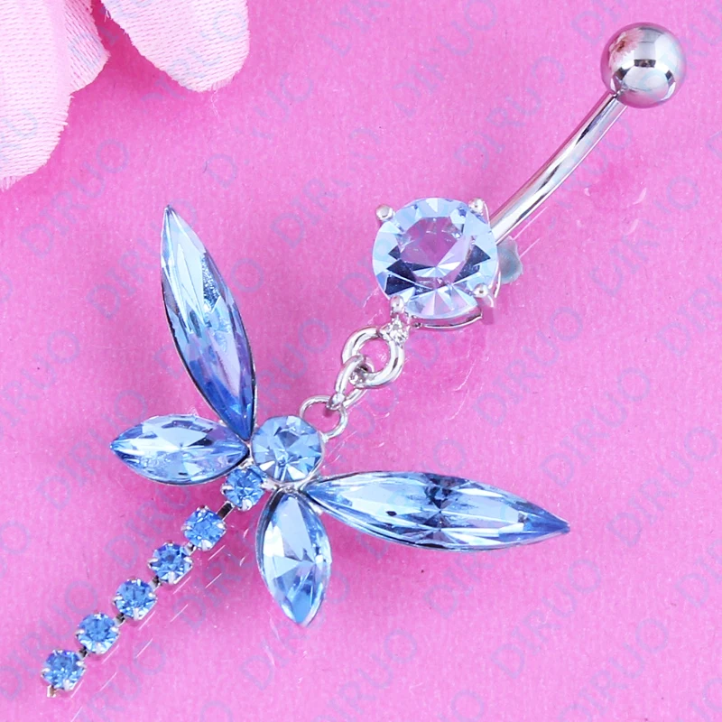 Fashion Dragonfly belly button ring fashion body jewelry navel bar