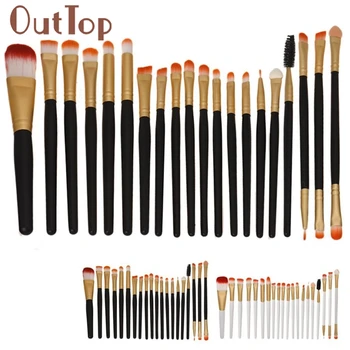 

Pro Cosmetics Makeup Brush Tools 20Pcs Make Up Eyeshadow Eyebrow Mascara Lip Sponge Eyeliner Brushes Set Kit Dropship feb23