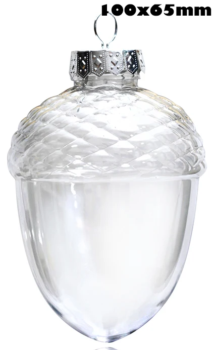 Акция-DIY Paintable/Shatterproof Clear рождественские украшения, 100 мм наполнитель пластик Pine конические гайки, 10/упаковка - Цвет: Коричневый
