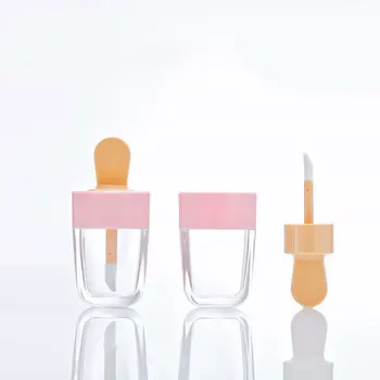 

100 pcs 8ml lip gloss tube, plastic ice-cream shape lip gloss tube packing container