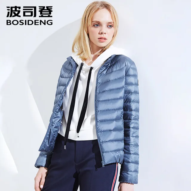 BOSIDENG 2018 NEW women down jacket winter down coat regular top ultra light high tech jacket 