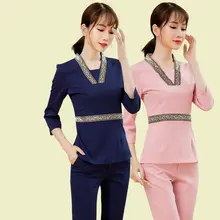 Осенний медицинский скраб для больниц, набор одежды, стоматологическая клиника, Косметологический салон, униформа медсестры, модный дизайн, обтягивающий доктор