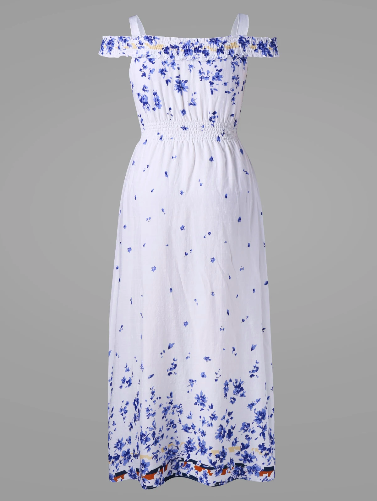 Женское богемное летнее платье размера плюс 5XL с цветочным принтом и открытыми плечами, длинное платье с завышенной талией и короткими рукавами Vestidos