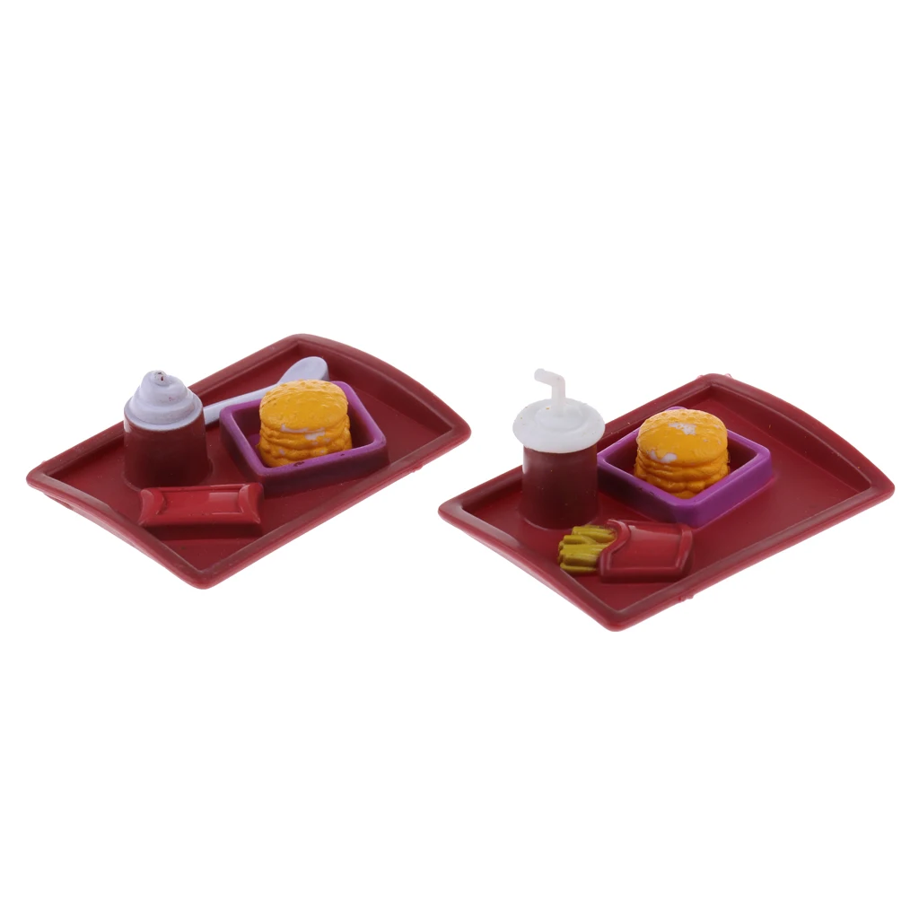 6Pcs Food Fashion Dolls Accessories for   Dolls House Kitchen Supplies Pretend Play Toys Birthday Chrismas Girl Gifts