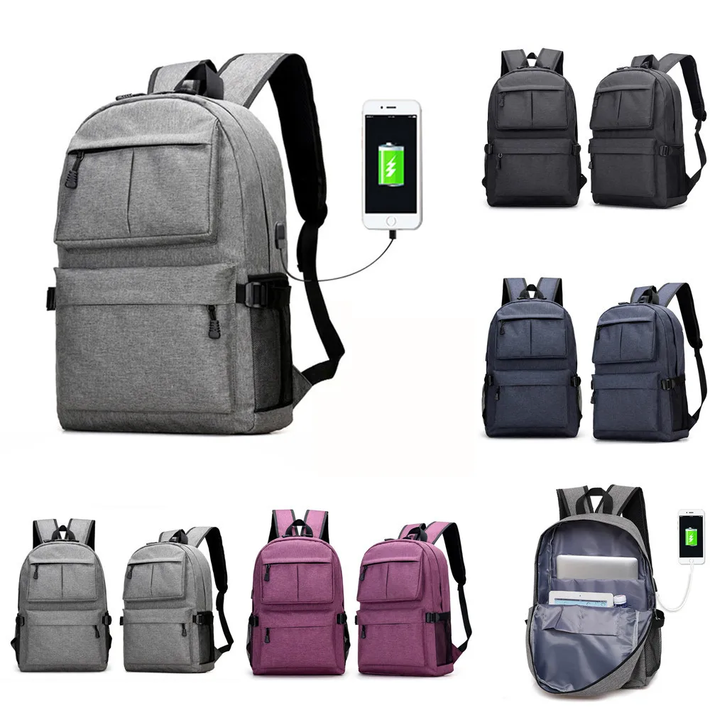 Mochila de moda de los hombres USB de carga externa impermeable estudiante bolsa bolso del ordenador portátil mochila Mochila de moda de los hombres USB de carga externa impermeable estudiante bolsa bolso del ordenador portátil mochila