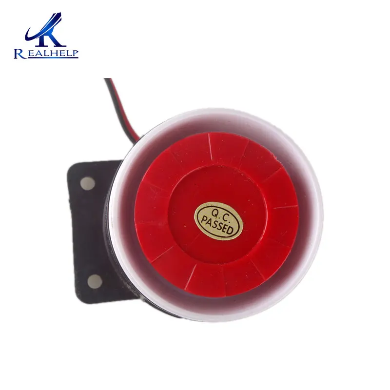 Mini bocina de sirena fuerte para el hogar, sistema de alarma de sonido de seguridad, protección para el hogar, color rojo y negro, Cable de 72mm, 120dB, DC12V 24V 5V - Imagen 2