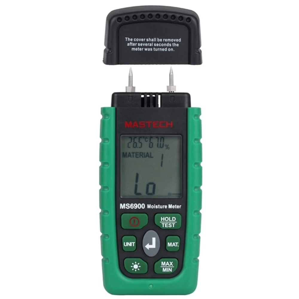 

Mastech MS6900 higrometre Mini Digital Moisture Meter Wood/ Lumber/Concrete Buildings Humidity Tester with LCD Display