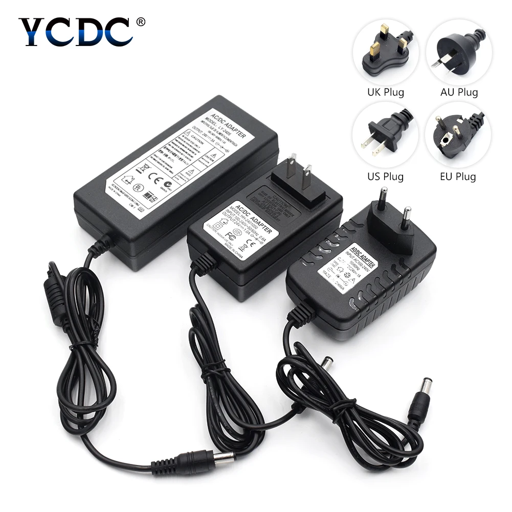 

DC 24V 2A 3A 4A 5A Power Adapter Charger Transformer 100V-240V to DC 24V Converter Power Supply Charger For LED Strip 5050/3528