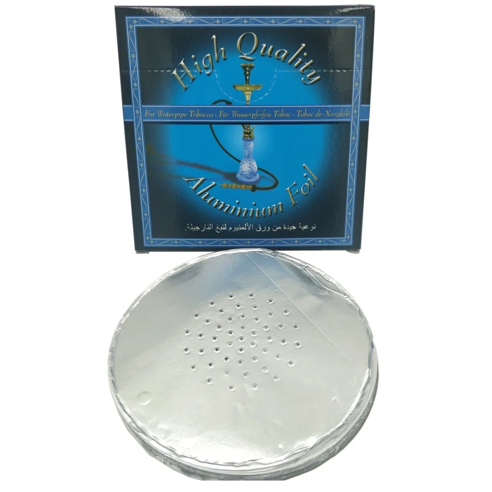 

50pcs/pack 0.02mm Thickness Aluminum Perforated Hookah Shisha Foil with Hole For Shisha Hookah Bowl