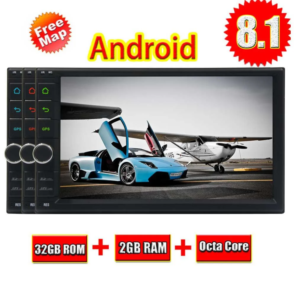  Car Radio Stereo Android 8.1 Oreo 2GB+ 32GB Car Stereo Radio Octa Core with Bluetooth GPS Navigatio