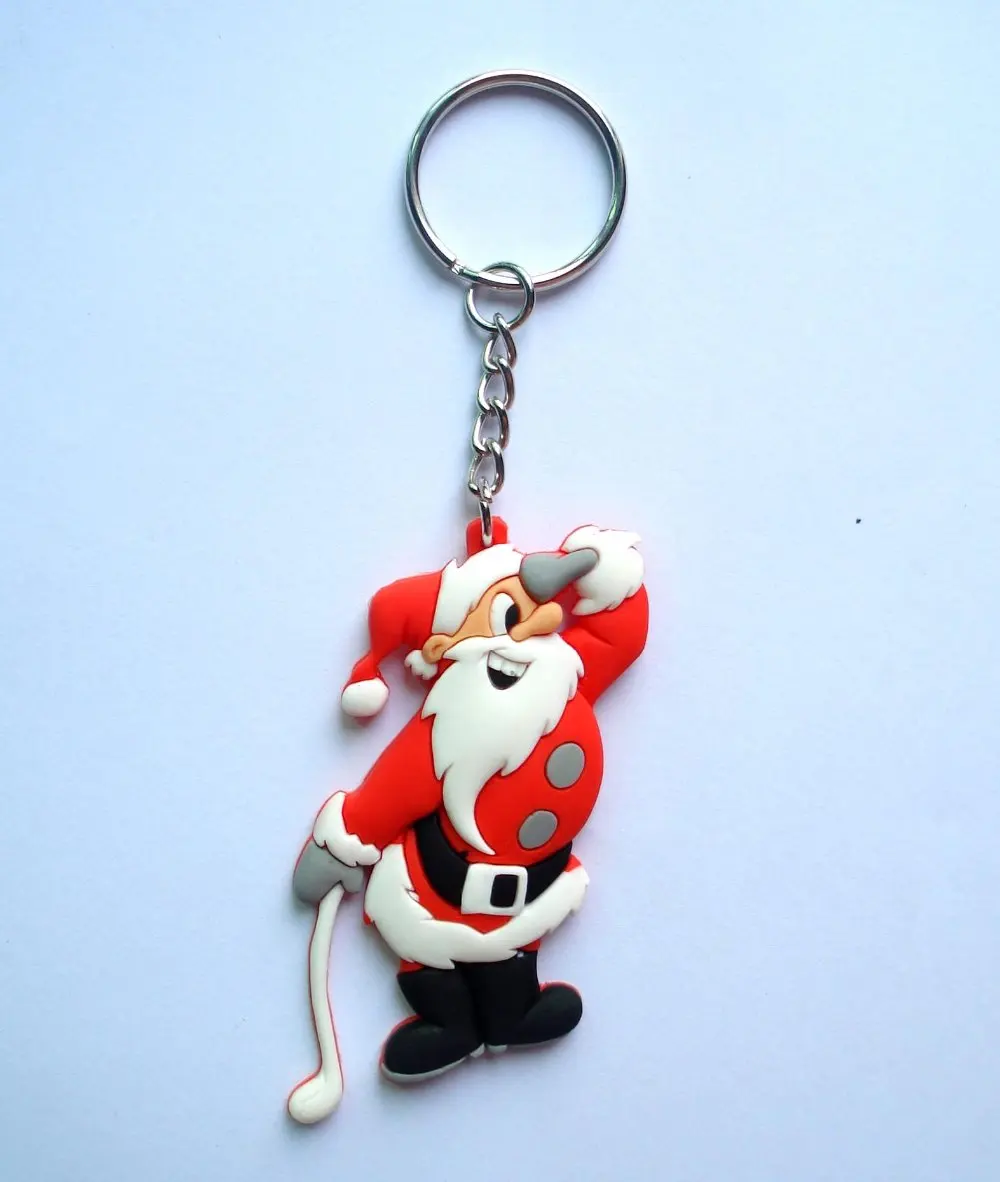 

3D PVC christmas gift keychain Customized keykain soft pvc made character keychains personalized