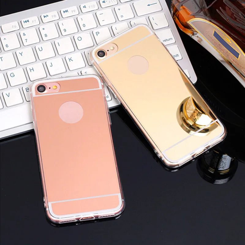

Fashion Luxury Rose Gold Mirror Case for iphone6 6s Plus 5.5/ i6 6s 4.7 shell Back Cover Back Cover for iphone 7 8/ 7plus
