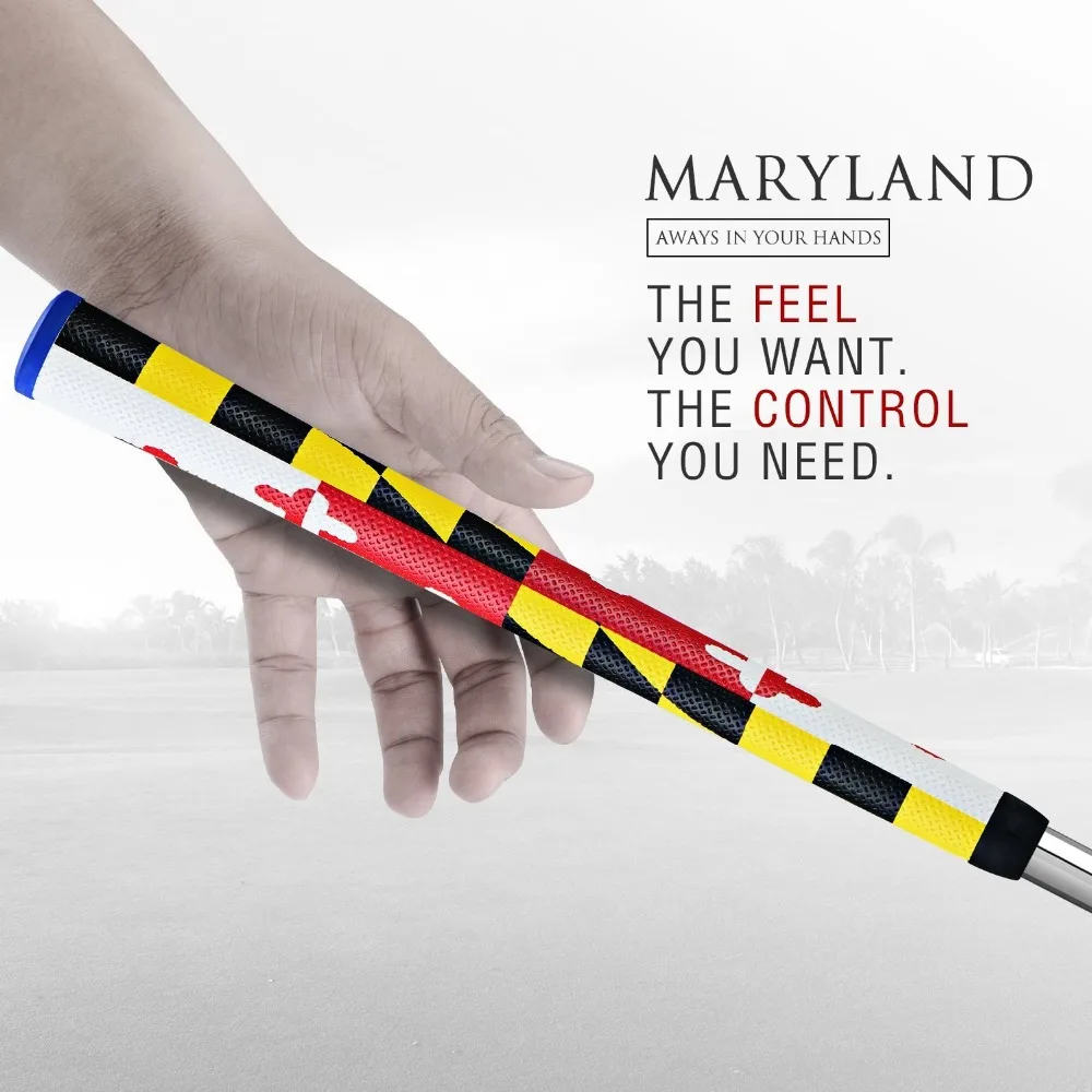 NEW 13x Marryland Flag Midsize Golf Grip Champkey High-tech PU Leather Material Club Grips With 15PCS Tapes Free NEW 13x Marryland Flag Midsize Golf Grip Champkey High-tech PU Leather Material Club Grips With 15PCS Tapes Free