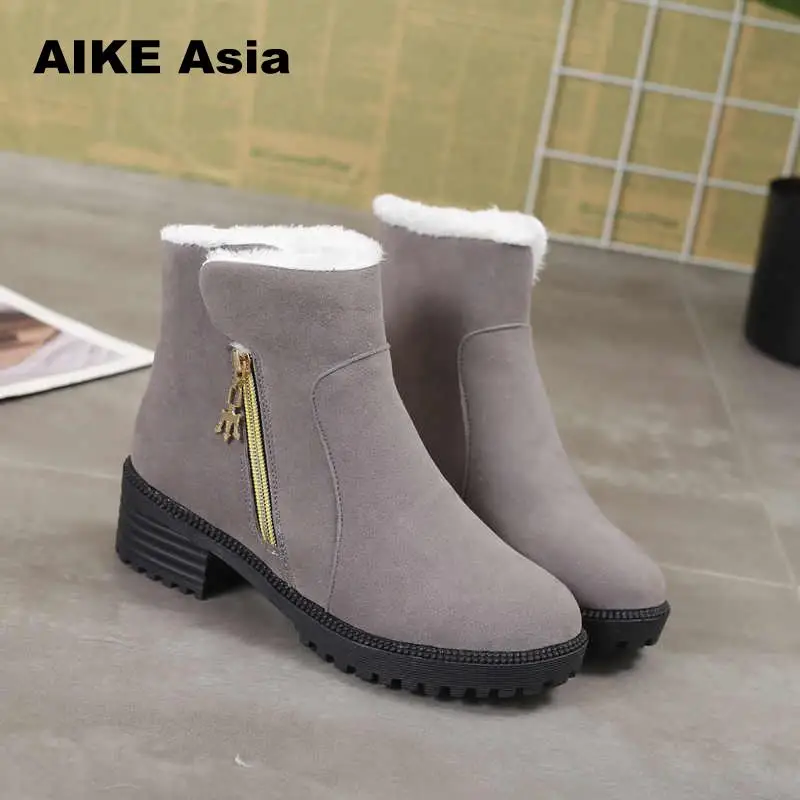 

Women High Boots Non-slip Waterproof Winter Ankle Snow Platform Shoes With Thick Fur Botas Mujer Feminina Zapatos Platform Boot