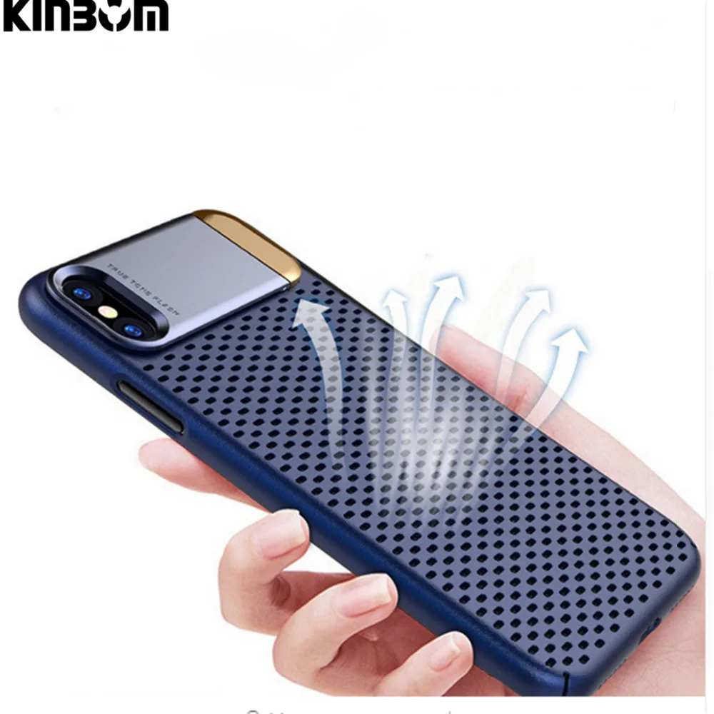 KINBOM для iPhone X 8 7 Plus чехол телефона рассеивания тепла дышащая противоударный Броня