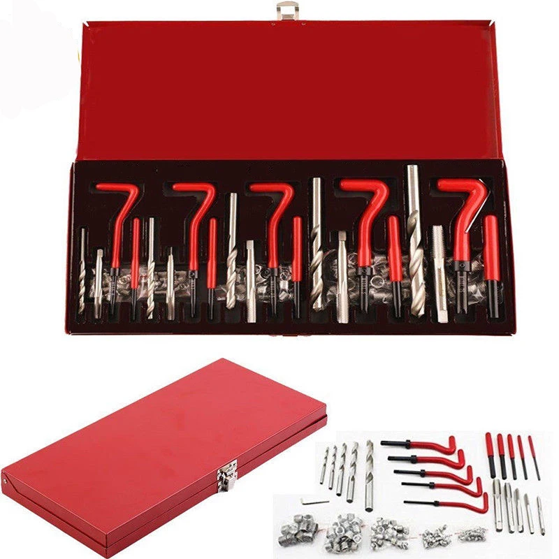 

131pcs Metric Thread Repair Set Damaged Helicoil-type Thread Master Repair Kit for Automotive Repairs