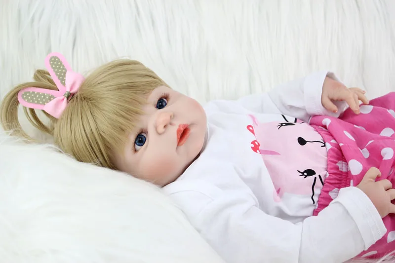 BZDOLL 55 см полностью силиконовый корпус Reborn Girl Baby Doll Игрушки Новорожденные принцесса кукла прекрасный подарок на день рождения подарок ребенку