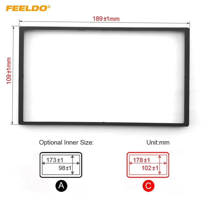 FEELDO 1 шт. 2Din автомобильный DVD Радио стерео панель Рамка адаптер комплект для Honda FIT(Джаз)# FD-4406