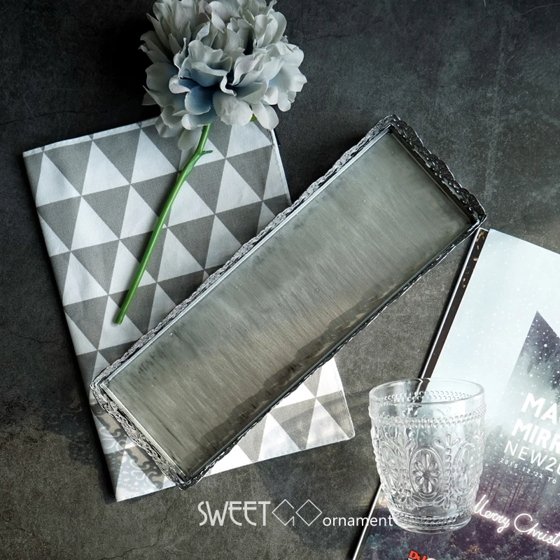  SWEETGO Strip tray in silver for cupcake metal iron wedding cake tools dessert decorators candy bar