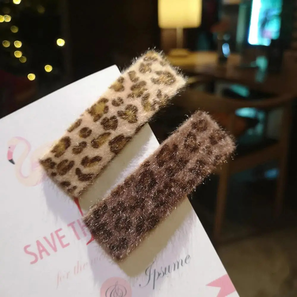 

Xugar Hair Accessories Leopard Imitation Hair Clips for Women Waterdrop Big BB Clips Hairpin Barrettes