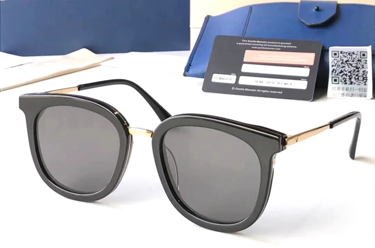 Поляризационные нежные солнцезащитные очки, мужские очки для вождения, мужские солнцезащитные очки для женщин, Ретро стиль, роскошные брендовые дизайнерские очки с коробкой - Цвет линз: black