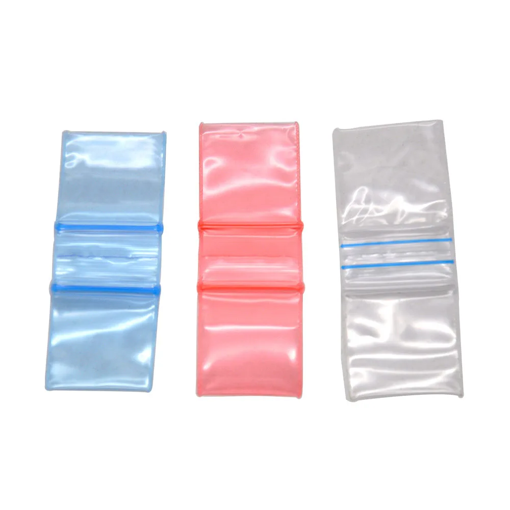 100pcs Plastic 25x33mm Resealable Cellophane Small Bag Packing Storage Seal Bags Jewelry Ziplock Zip Lock Poly Bags.Color Random