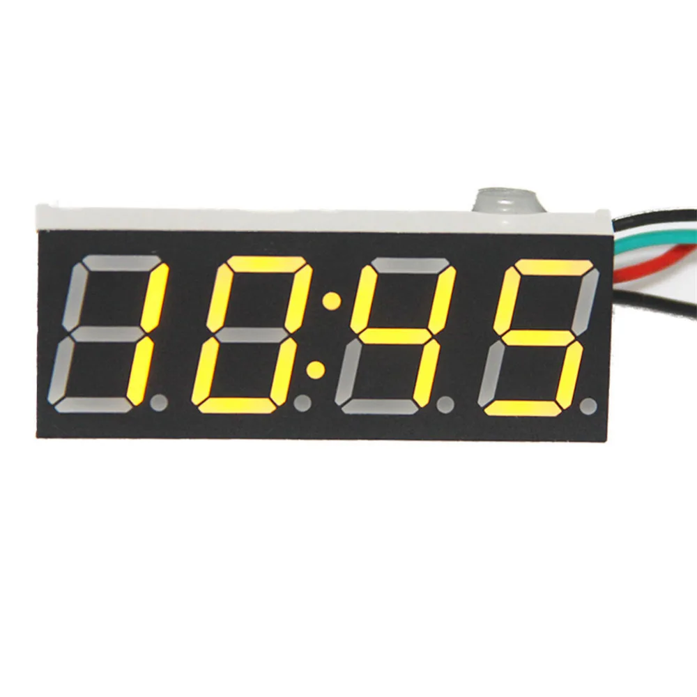 3 x DC Clock Panel Meter 0.56" LED Yellow Display Electric Digital