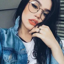 Круглые очки, оправа для женщин и мужчин, ретро очки для близорукости, оптические оправы, металлические прозрачные линзы, черные, серебряные, золотые очки Oculos De Grau