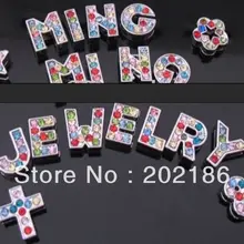 260 шт. 8 мм-Z Разноцветные горный Хрусталь Слайд буквы