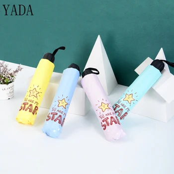 

YADA "YOU ARE MY STAR" Charms Folding Star Pattern Umbrella Rain Women uv High Quality Umbrella For Womens Brand Umbrellas YS408