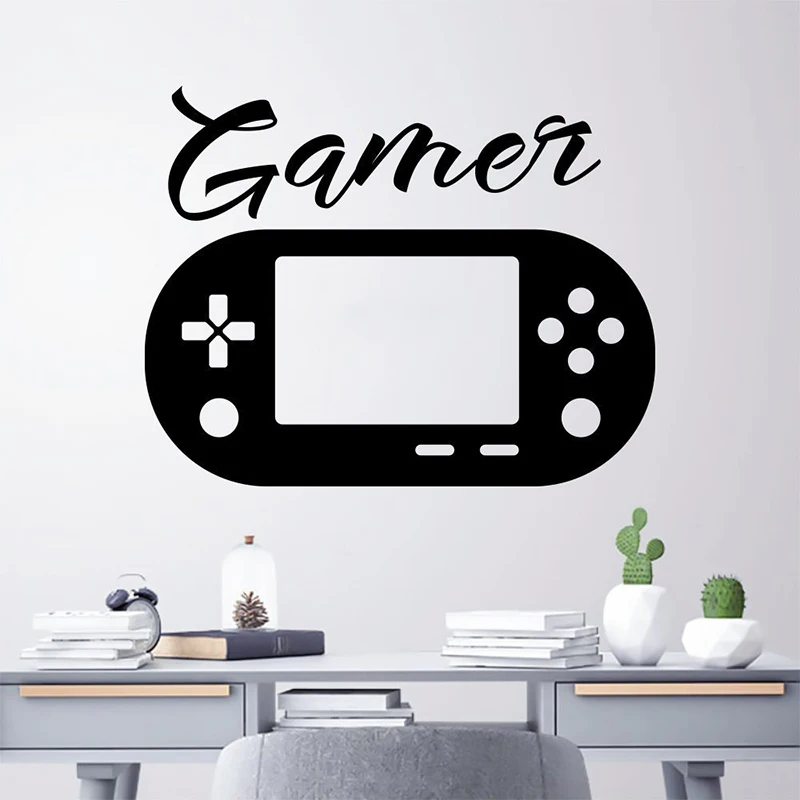 

Gamer wall sticker video controller decal gamer sticker game decal gamer gift playroom boy decor kids room decal gamer A11-025