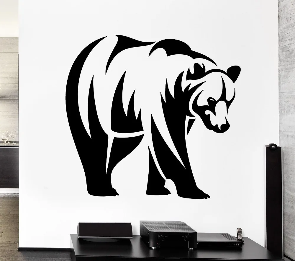 Bear Decal Sticker  Car Poster Vinyl Wall Decals Pegatina Quadro Parede Decor Mural Wild Animal Sticker 719