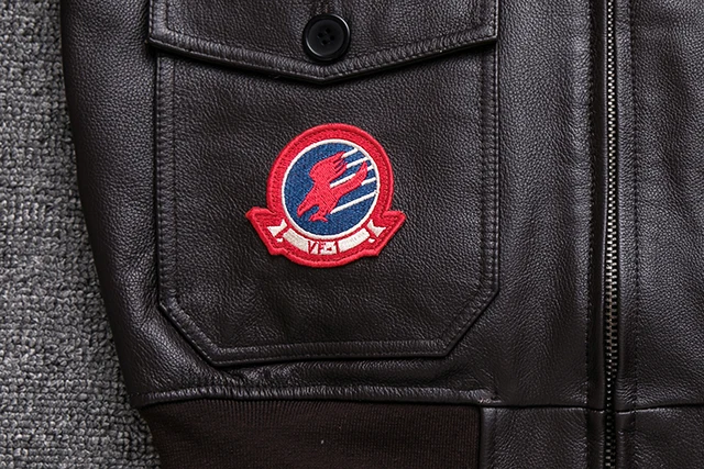 2018 Brown Men TOP GUN pilot Kurtka skórzana wełna kołnierz plus rozmiar XXXL oryginalna skóra bydlęca zima rosyjski Aviator płaszcz Darmowa wysyłka tanie tanio Mężczyzn Skórzane zamszowe Kołnierz skrętu Na MAXMACCONE Poliester Wojskowych Appliques zamki błyskawiczne kieszenie 2018 Brown Men TOP GUN pilot Kurtka skórzana wełna kołnierz plus rozmiar XXXL oryginalna skóra bydlęca zima rosyjski Aviator płaszcz Darmowa wysyłka tanie tanio Mężczyzn Skórzane zamszowe Kołnierz skrętu Na MAXMACCONE Poliester Wojskowych Appliques zamki błyskawiczne kieszenie