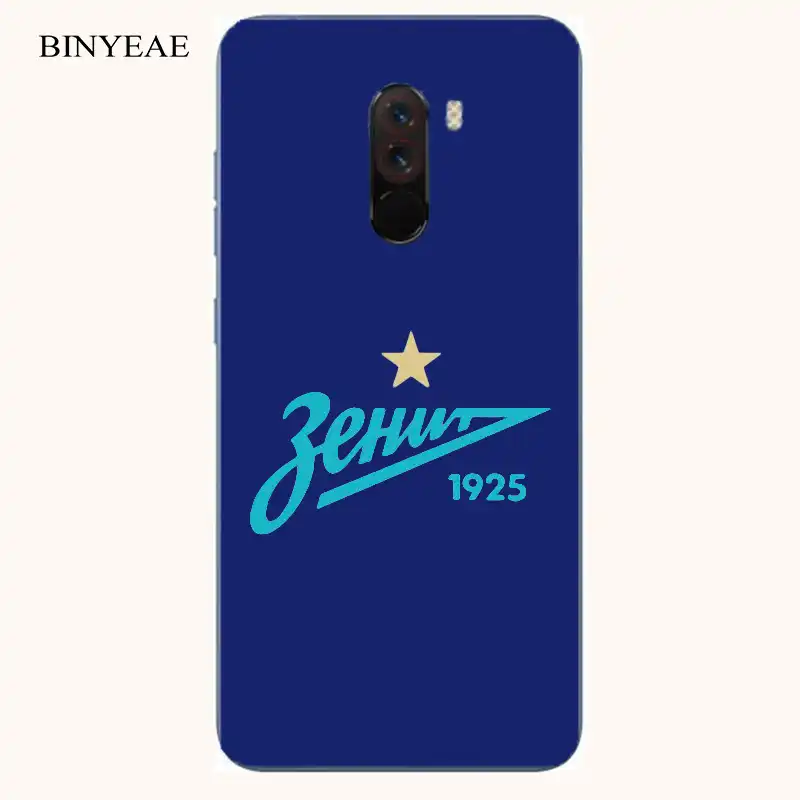 ФК Зенит логотип футбольного клуба мягкий силиконовый Живопись чехол для Xiaomi PocoPhone F1/Поко F1 Smart сотовый телефон Обложка