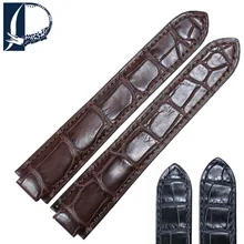 Pesno Suitable for Ballon Blanc De Cartier Alligator Leather Watch Strap Black Brown Genuine Leather Watchband