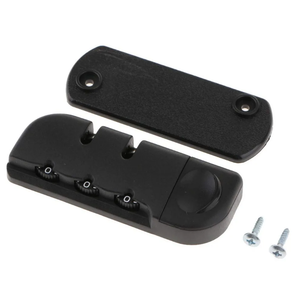 

2Pcs MagiDeal Secure Luggage 3 Digit Combination Lock Suitcase Bag Code Lock Padlock - Portable and Lightweight - DS-029C Black