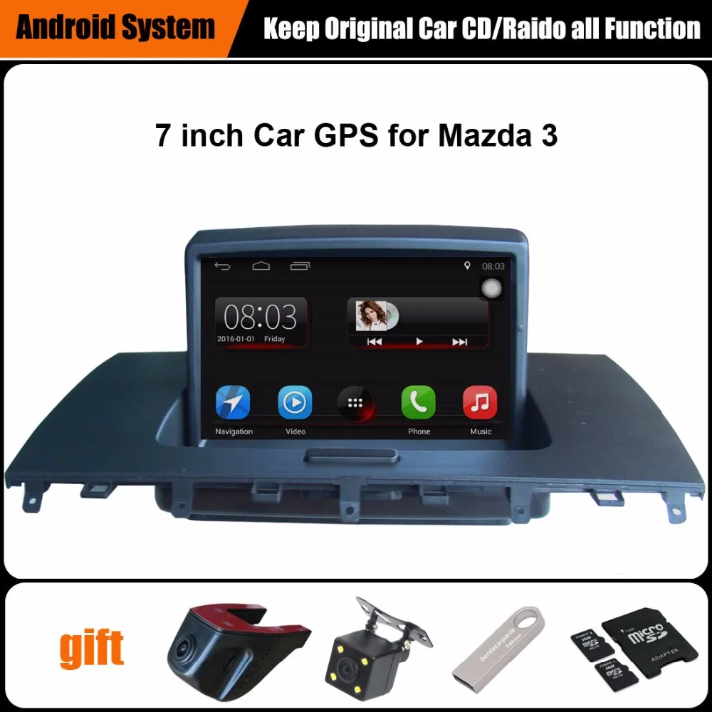 

7 inch Android Car GPS Navigation for Mazda 3 Car Radio Video Player Support WiFi Intelligent mobile phone Mirror-link Bluetooth