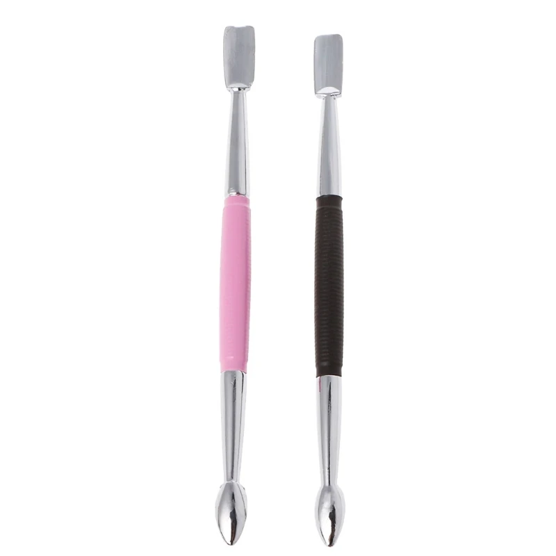 

1pc Stainless Steel Cuticle Nail Pusher Spoon Remover Manicure Pedicure Care Tool