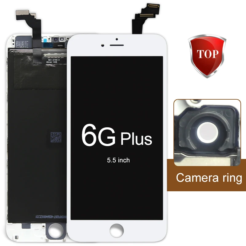 mobile phone lcd parts 10pcs For Iphone 6 Plus Lcd And Touch Display Glass Digitizer Assembly Repair Replacement Free Dhl