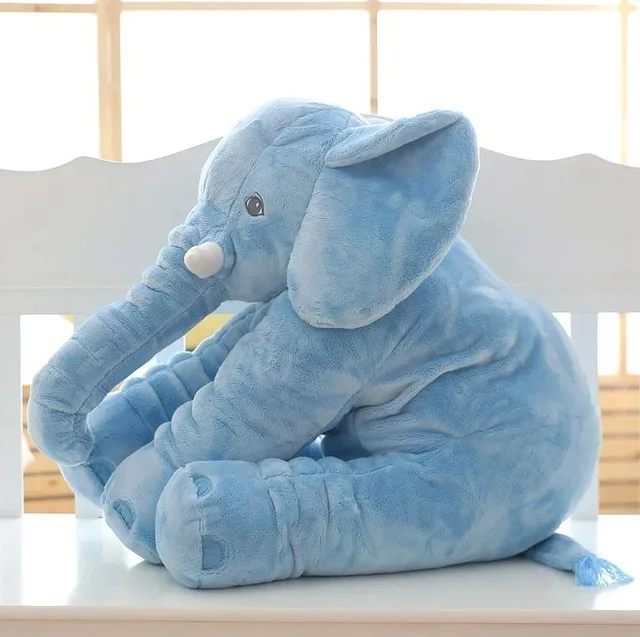 1 шт. 40/60 см мультфильм большой плюшевый слон супер мягкая подушка для спины, мягкая подушка, слон, Кукла Детская подарок на день рождения - Цвет: blue