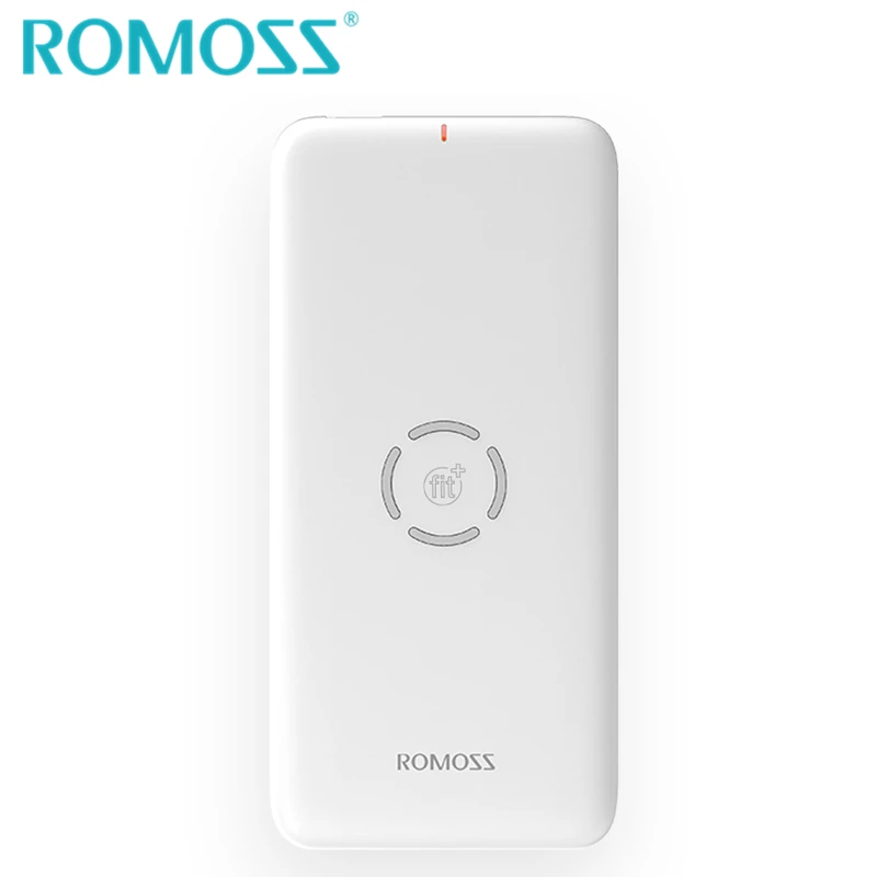 Беспроводное зарядное устройство ROMOSS 10000 мАч внешнее резервное с поддержкой USB Type