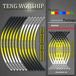 Мотоцикл передний и задний край внешний обод наклейки колесные наклейки 17 дюймов наклейка s Для DUCATI MONSTER 695 696 796 1100S 1100 797 821 795