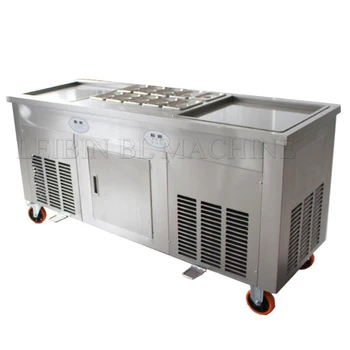 

Double pan fried ice cream roll machine with food cart/fast food carts/trailer
