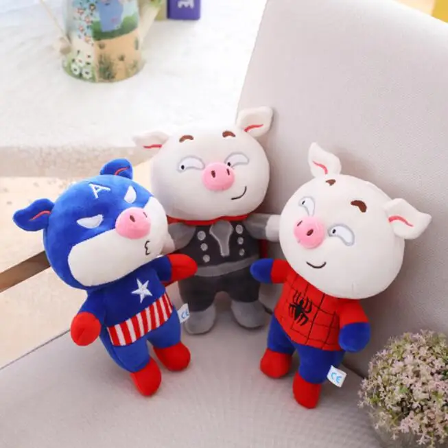 

The Avengers Super Hero Plush Toys Doll 25cm Spiderman Iron Man Batman Captain America Superman Plush Soft Stuffed Toys Gifts