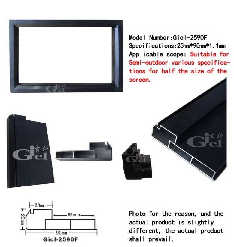 

2 Set P10 Indoor LED display module frame,LED Screen size:96cm*32cm,Gicl-2590F P5/P6/P7.62/P10 LED displays aluminum alloy frame