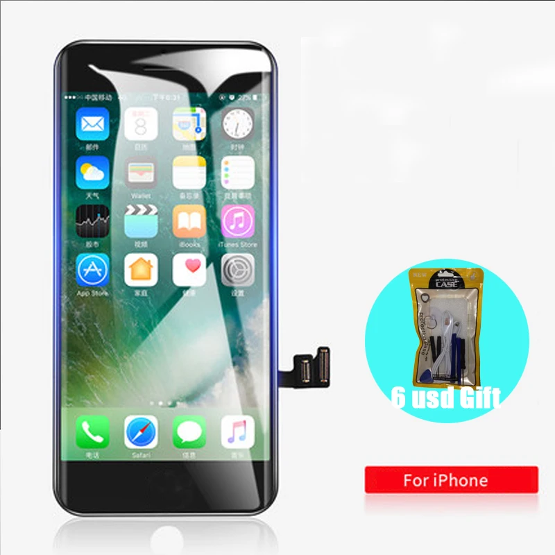 [6 USD GIFT] Display for iPhone 6 6S 7 8 LCD Screen Replacement Assembly Ecran + Touch Panel Black White OEM AAAA Quality